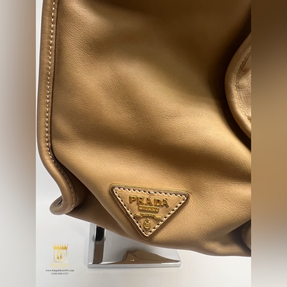 Authentic Prada All Leather Document Shoulder Bag - image 4